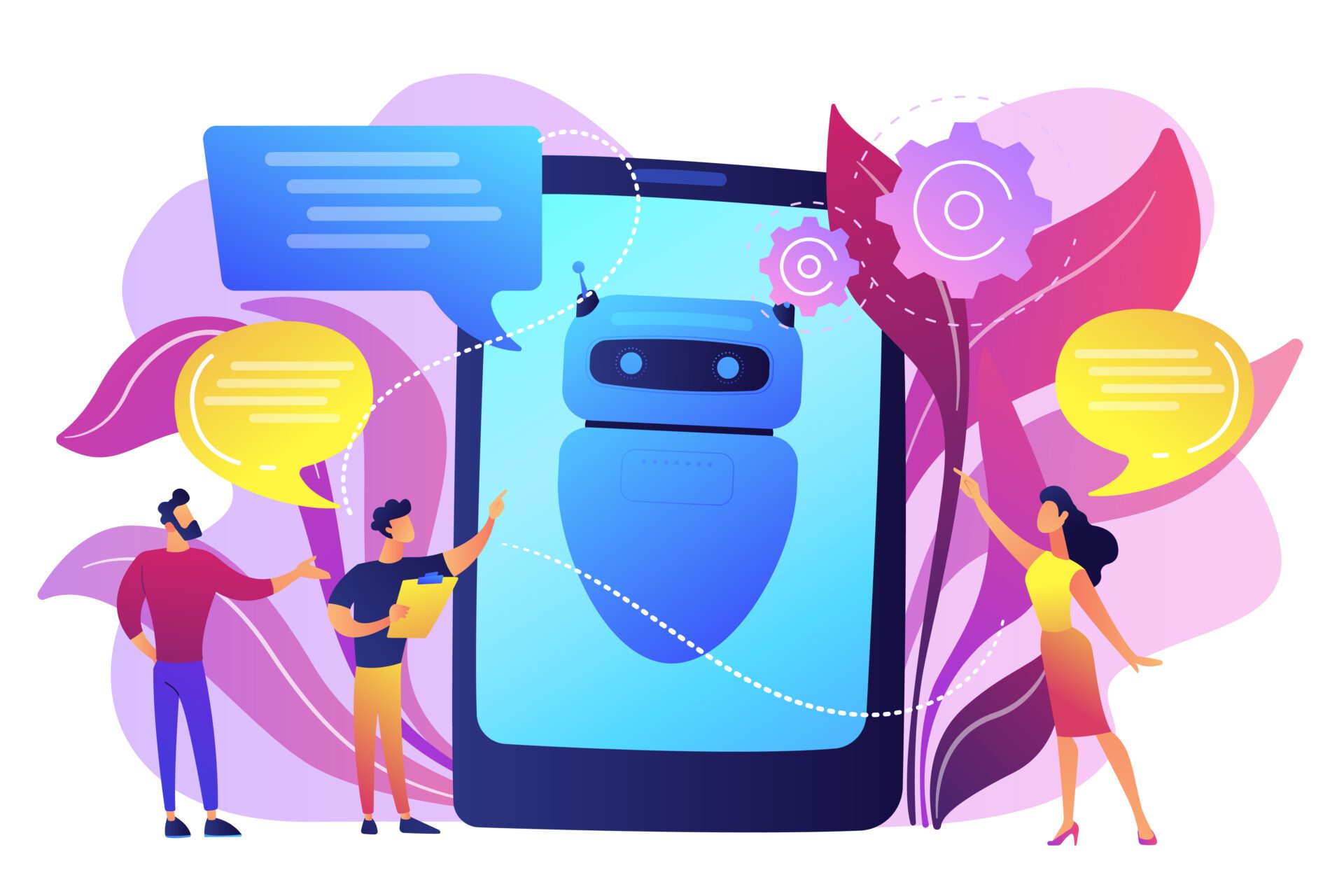 chatbot ai concept vector illustration.
