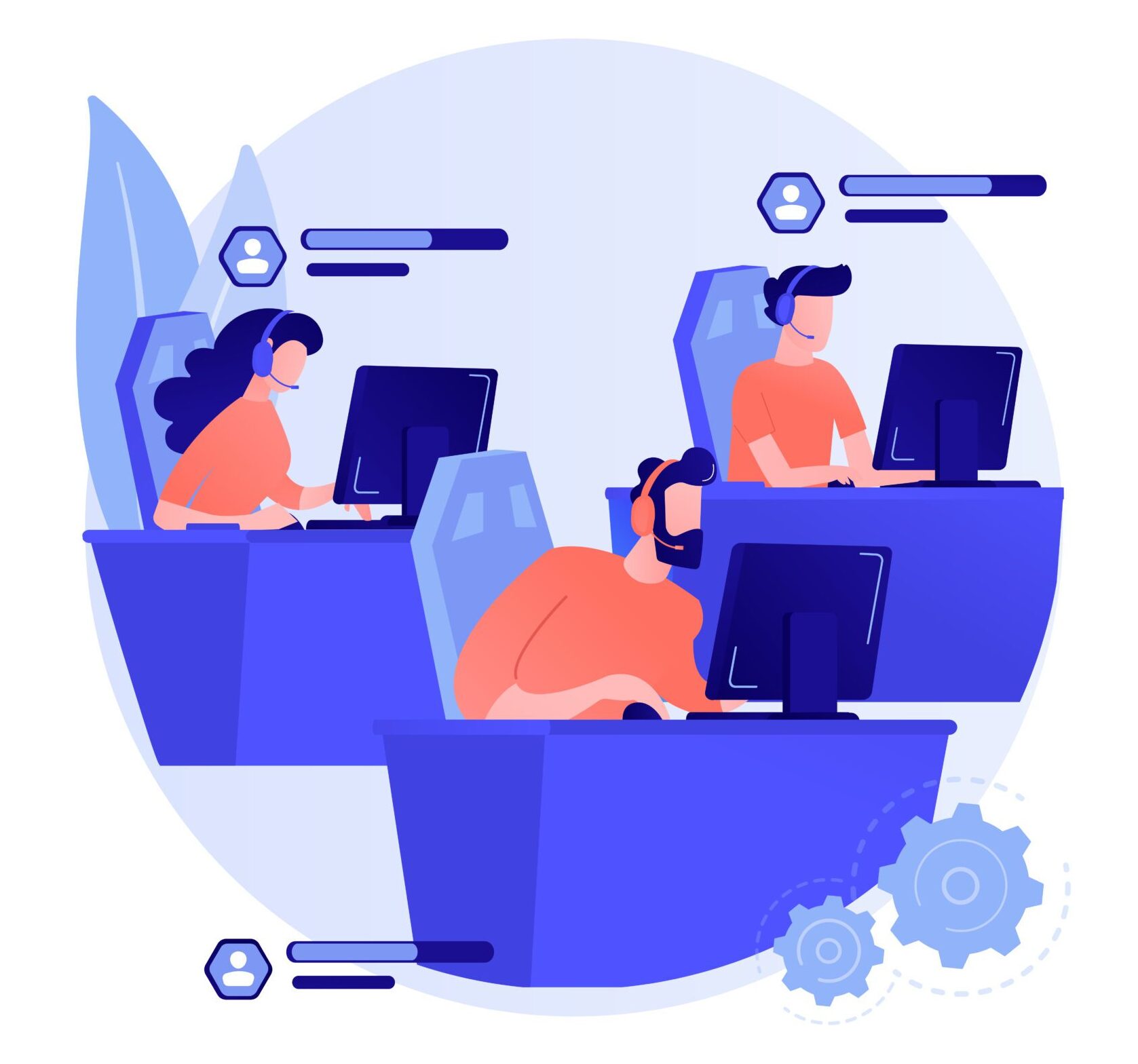 e sport team abstract concept vector illustration.