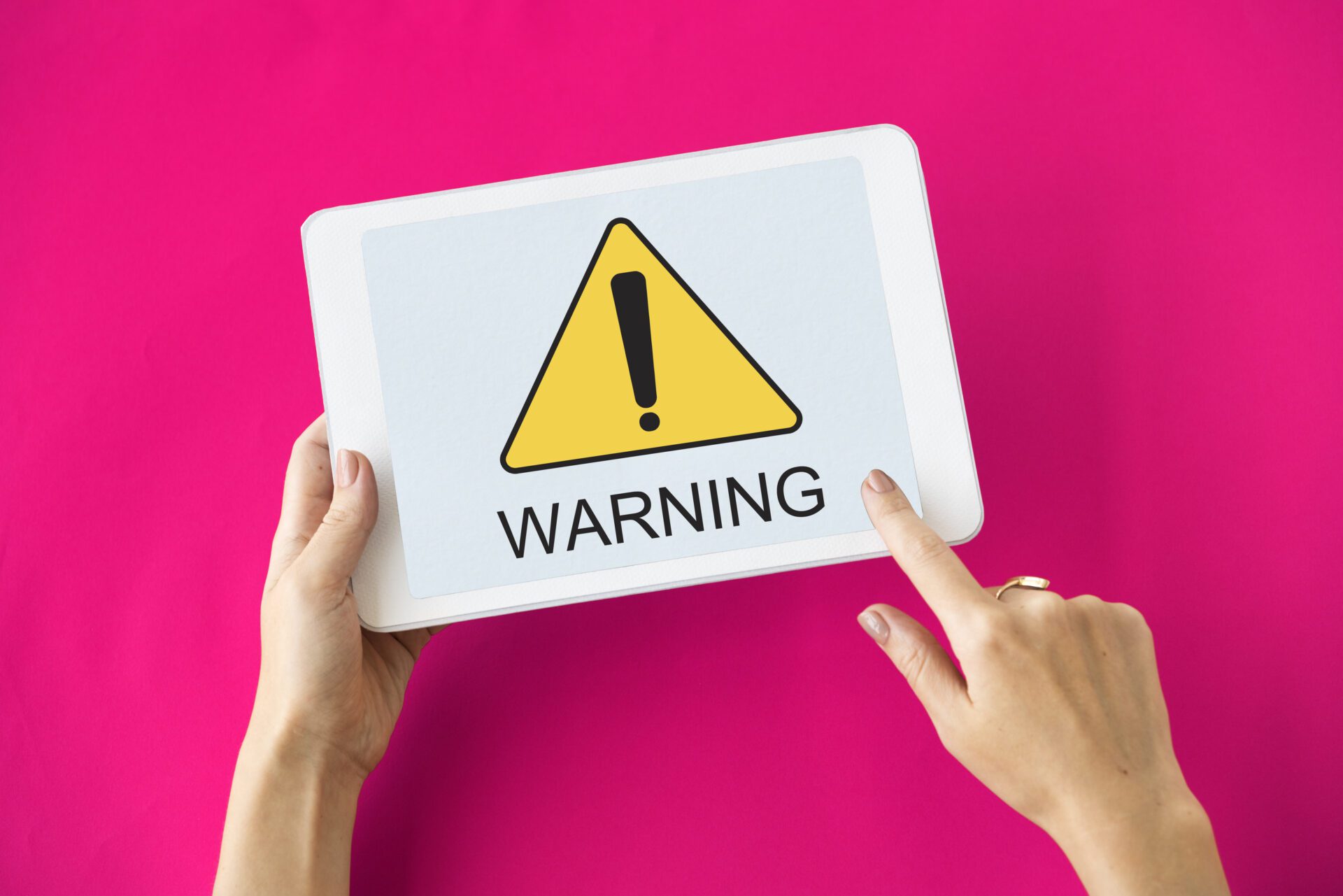 warning sign caution icon word